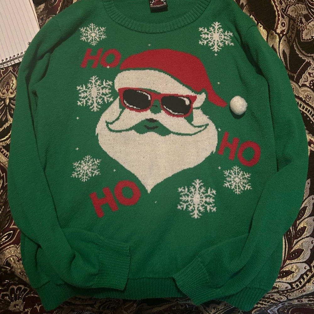 Santa sweater and kids hat Christmas bundle